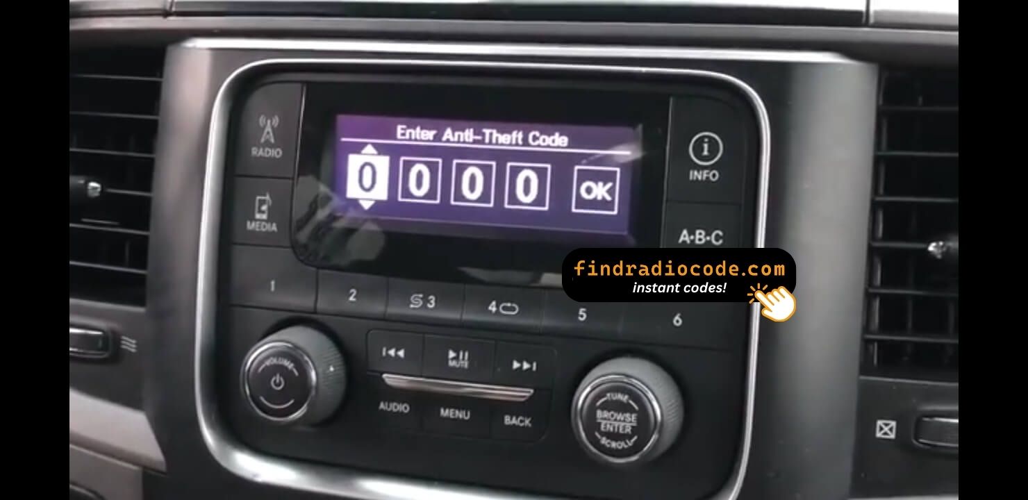 Abarth VP1 radio asking for unlock code